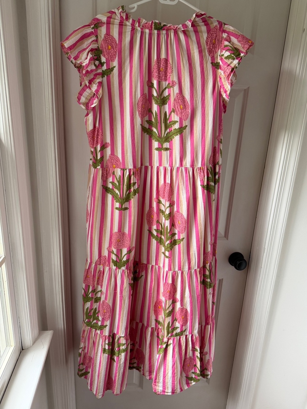 Liza Byrd The Tinley Pink Floral Stripe Long Dress XL - Picture 7 of 7
